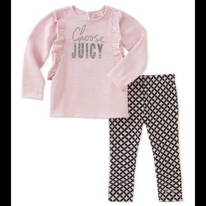 Juicy Couture Pink Choose Juicy Tee & Leggings